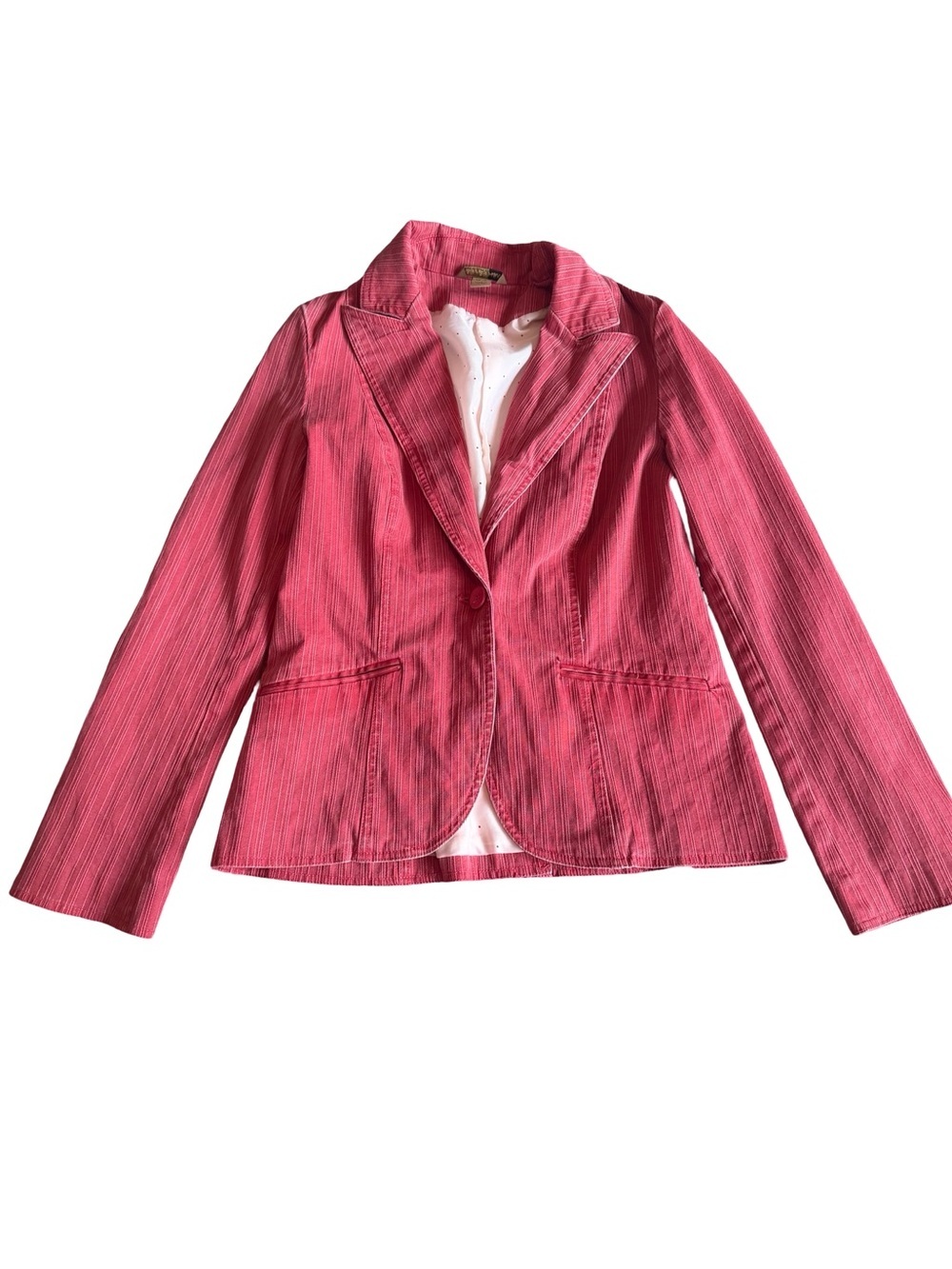 H&M Button-Down Blazer Jacket Casual Y2K Retro 2000s Cotton Size 8 Women's